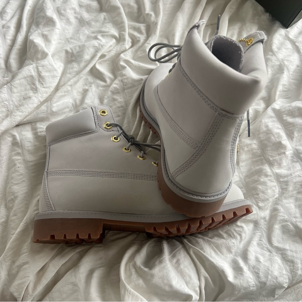 NWT Timberland Light Grey Nubuck 6" Premium Waterproof Boots - Picture 7 of 7